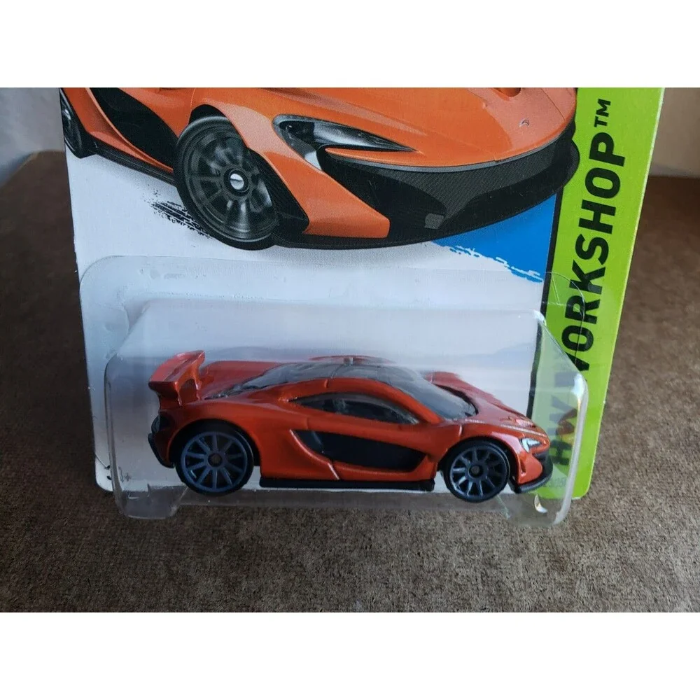 Hot Wheels McLAREN P1 Dark Orange #223 HW WORSHOP 2015 GARAGE SERIES Grey 10-SP